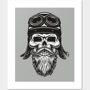 Biker Skull Posters and Art